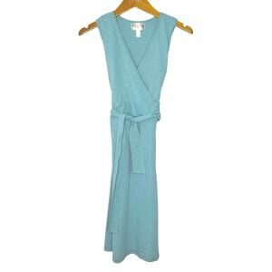 Matilda Jane Good Hart Flower Shop Blue Cotton Knit Wrap Dress‎